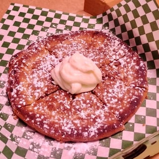 Chocolate Chip Pizza Cookie with Cannoli Cream
